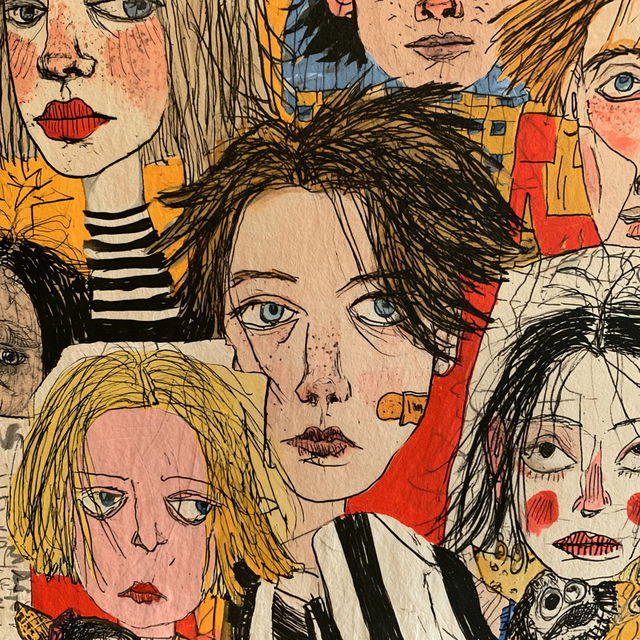Lynda Barry style, Midjourney V8.2, render 2 of 4