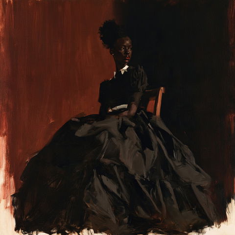 Lynette Yiadom-Boakye style (Painters), Midjourney V8.2