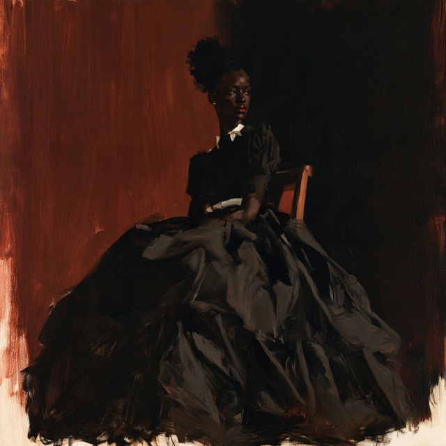 Lynette Yiadom-Boakye style, Midjourney V8.2, render 1 of 4
