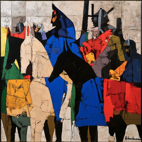 M. F. Husain style (Painters), Midjourney V8.2
