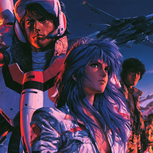 Macross style, Midjourney V8.2, render 2 of 4