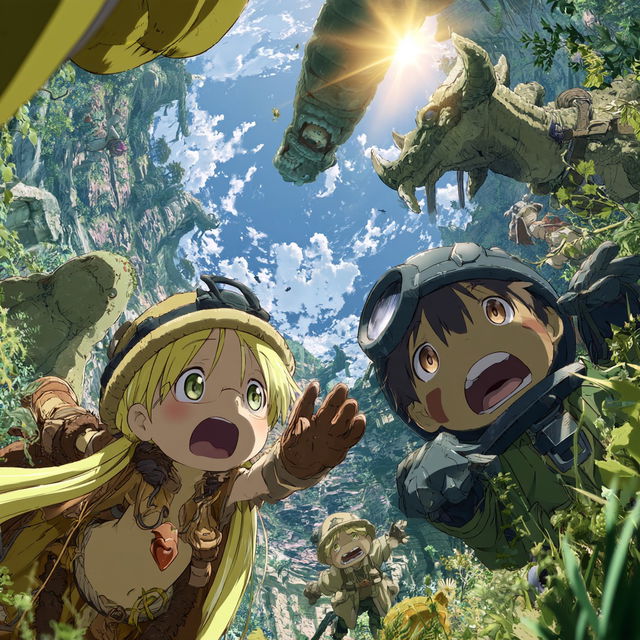 Made in Abyss style, Midjourney V8.2, render 2 of 4