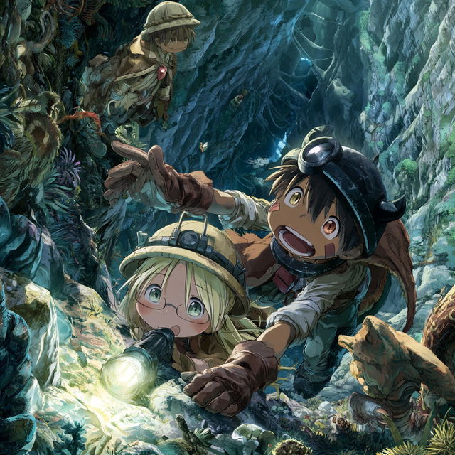 Made in Abyss style, Midjourney V8.2, render 3 of 4