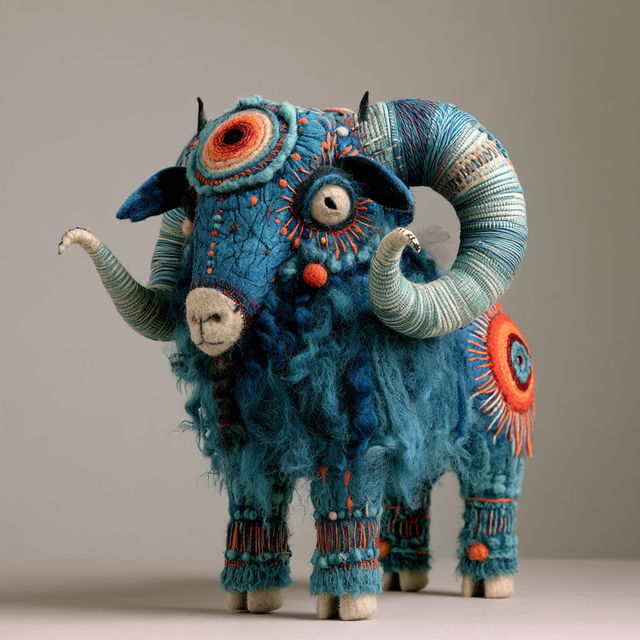 Made of felt style, Midjourney V8.2, render 4 of 4