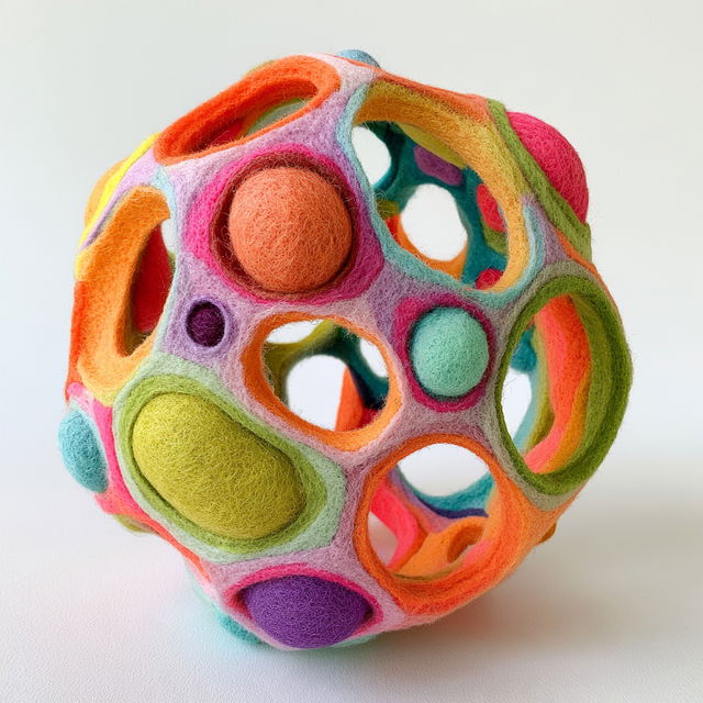 Made of felt style, Midjourney V8.2, render 3 of 4