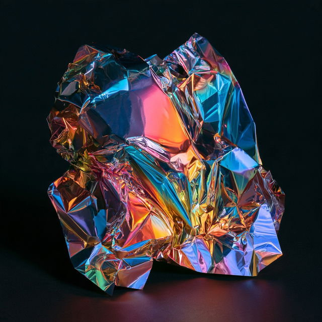 Made of iridescent foil style, Midjourney V8.2, render 4 of 4