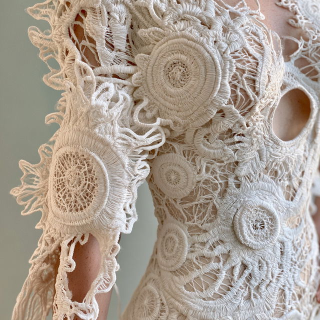Made of lace style, Midjourney V8.2, render 3 of 4
