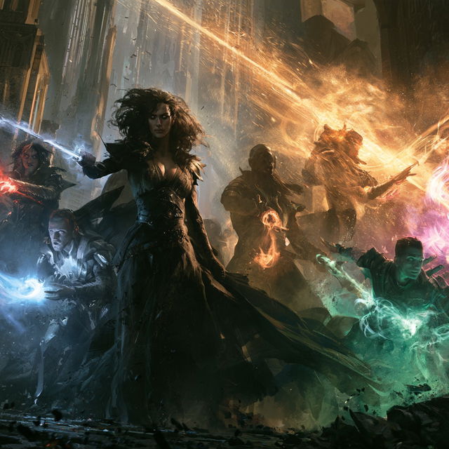 Magic: The Gathering style, Midjourney V8.2, render 1 of 4