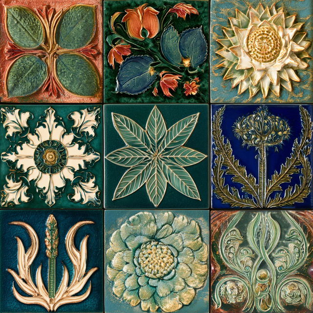 Majolica Tiles style, Midjourney V8.2, render 1 of 4
