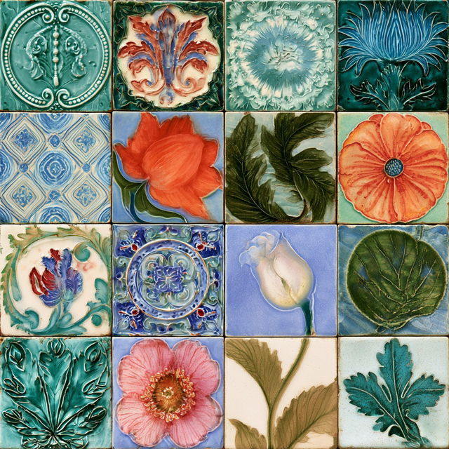Majolica Tiles style, Midjourney V8.2, render 3 of 4