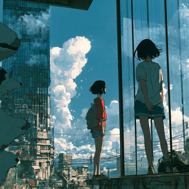 Mamoru Hosoda style, Midjourney V8.2, render 3 of 4