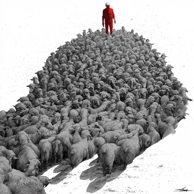Mana Neyestani style, Midjourney V8.2, render 4 of 4