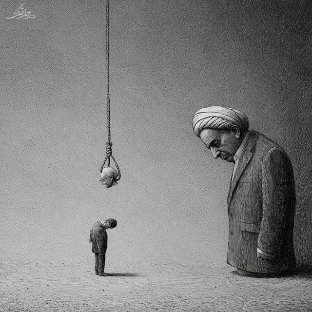 Mana Neyestani style, Midjourney V8.2, render 3 of 4