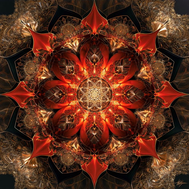 Mandala style, Midjourney V8.2, render 3 of 4