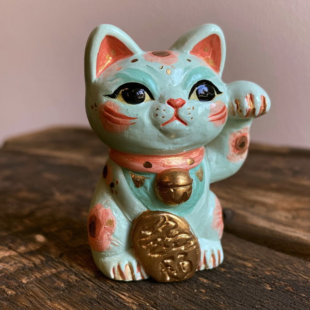 Maneki-neko style, Midjourney V8.2, render 2 of 4