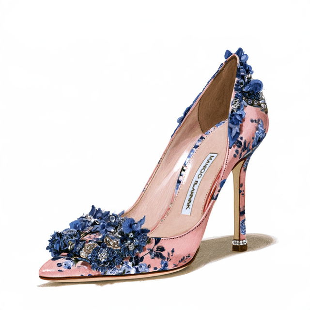 Manolo Blahnik style, Midjourney V8.2, render 3 of 4
