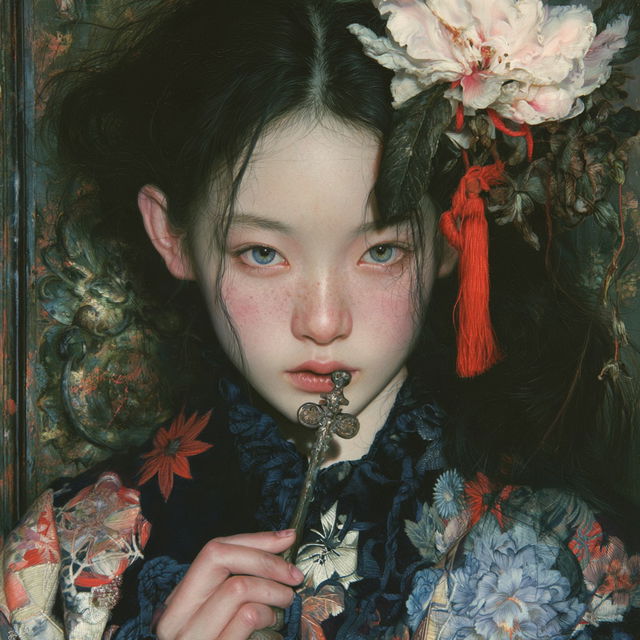 Mao Hamaguchi style, Midjourney V8.2, render 4 of 4