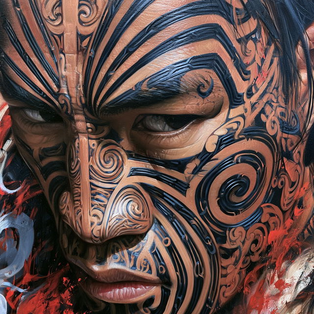 Maori art style, Midjourney V8.2, render 2 of 4