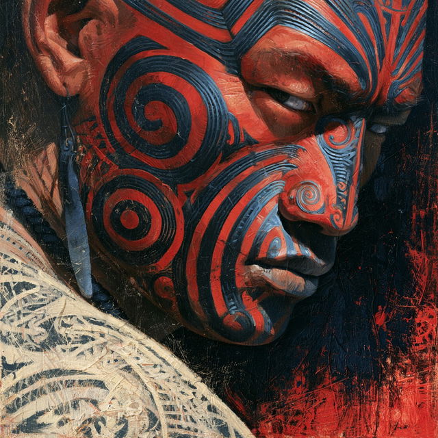 Maori art style, Midjourney V8.2, render 4 of 4