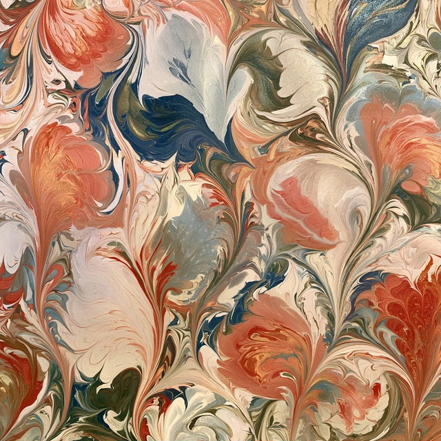 Marbling style, Midjourney V8.2, render 1 of 4