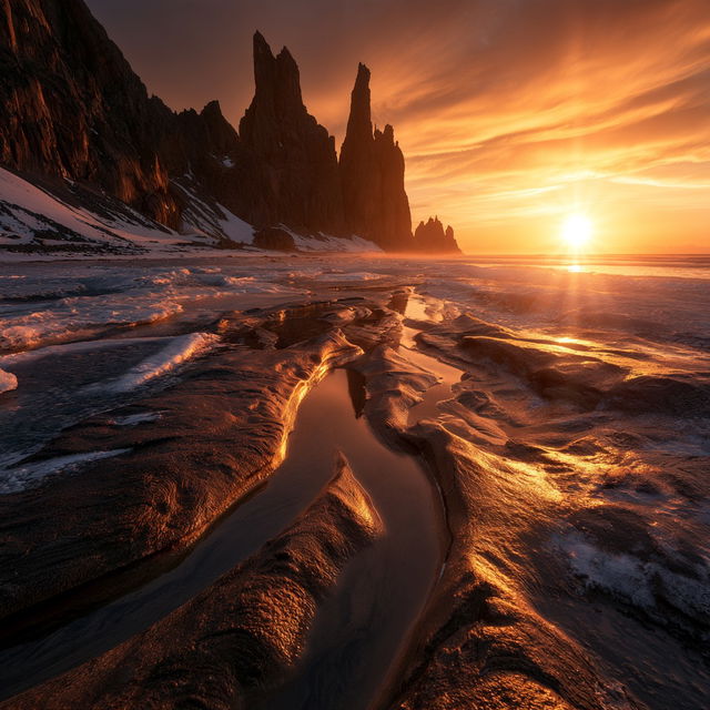 Marc Adamus style, Midjourney V8.2, render 4 of 4