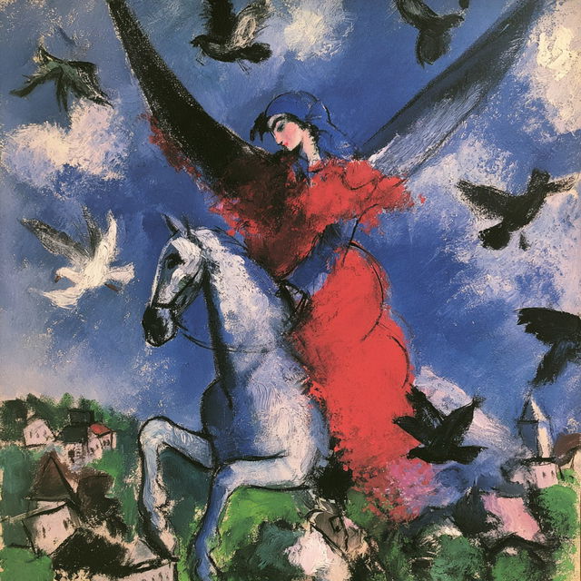 Marc Chagall style, Midjourney V8.2, render 1 of 4