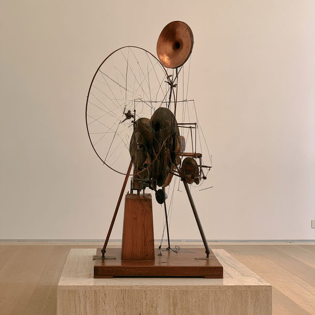 Marcel Duchamp style, Midjourney V8.2, render 1 of 4
