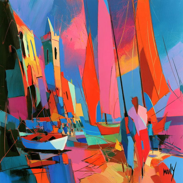 Marcel Mouly style, Midjourney V8.2, render 2 of 4