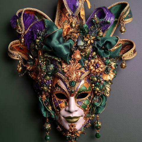 Mardi gras mask style (Genres), Midjourney V8.2