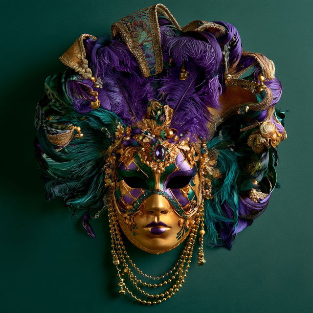 Mardi gras mask style, Midjourney V8.2, render 2 of 4