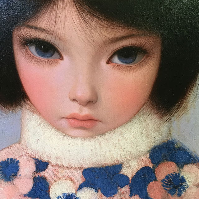 Margaret Keane style, Midjourney V8.2, render 2 of 4