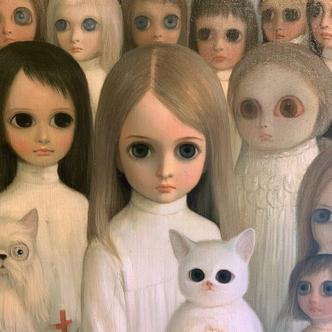 Margaret Keane style (Painters), Midjourney V8.2