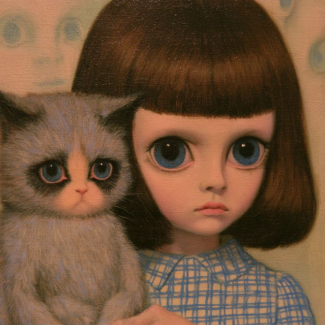 Margaret Keane style, Midjourney V8.2, render 3 of 4