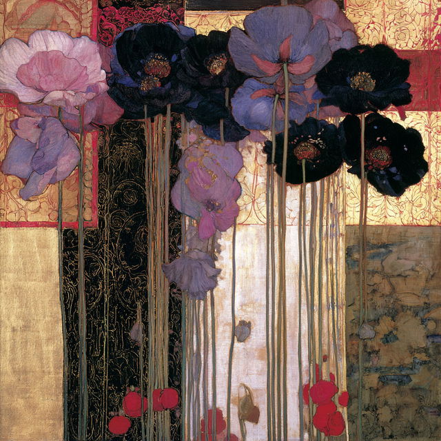 Margaret Macdonald Mackintosh style, Midjourney V8.2, render 3 of 4