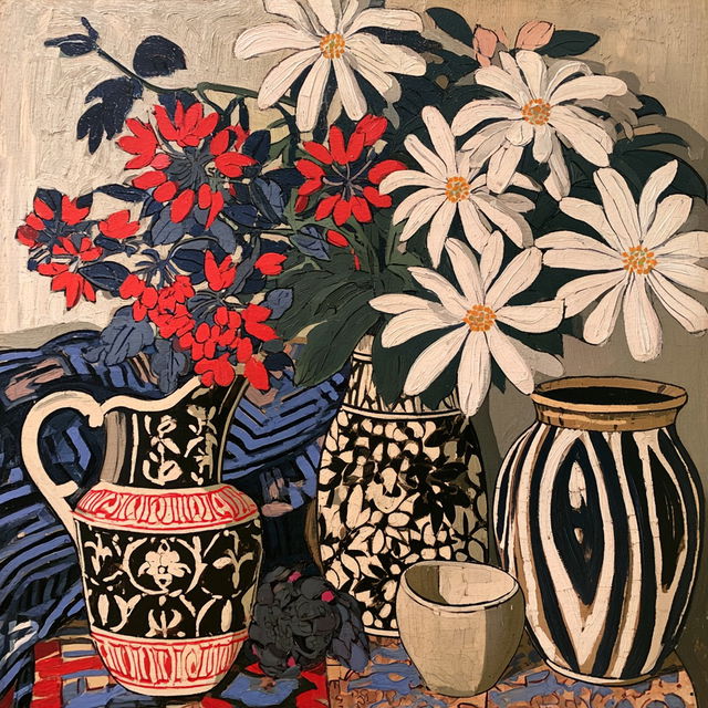Margaret Preston style, Midjourney V8.2, render 2 of 4