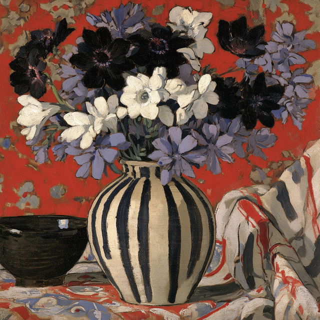 Margaret Preston style, Midjourney V8.2, render 4 of 4