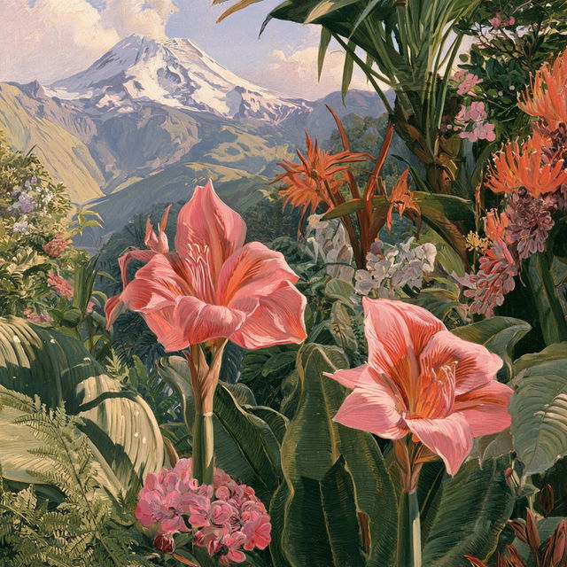 Marianne North style, Midjourney V8.2, render 2 of 4