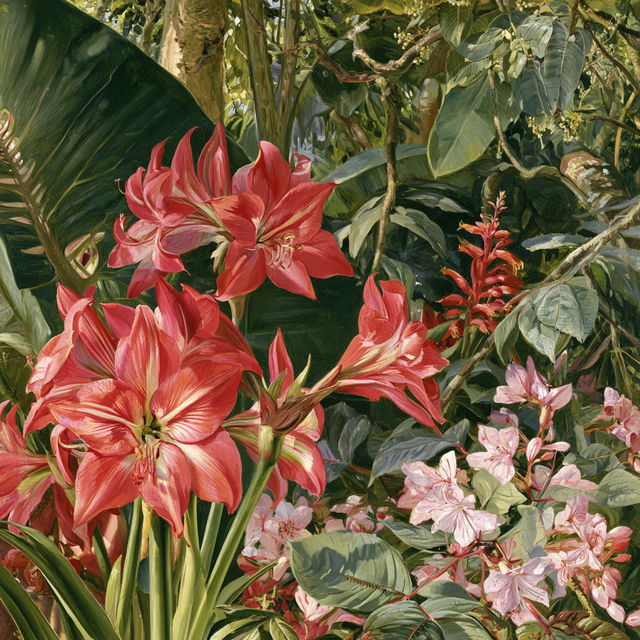 Marianne North style, Midjourney V8.2, render 4 of 4