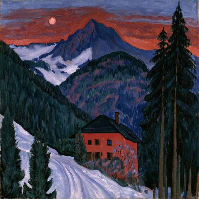 Marianne von Werefkin style, Midjourney V8.2, render 4 of 4