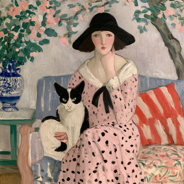 Marie Laurencin style, Midjourney V8.2, render 2 of 4