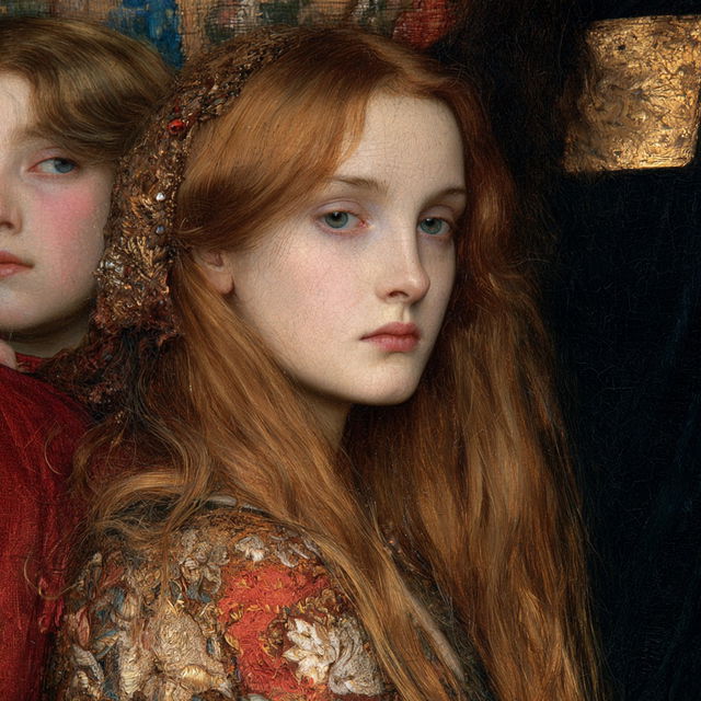 Marie Spartali Stillman style, Midjourney V8.2, render 4 of 4