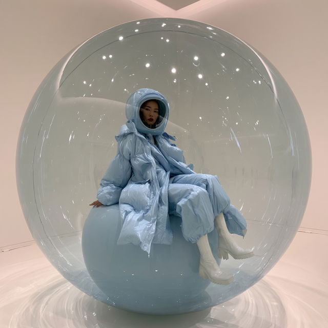 Mariko Mori style, Midjourney V8.2, render 3 of 4