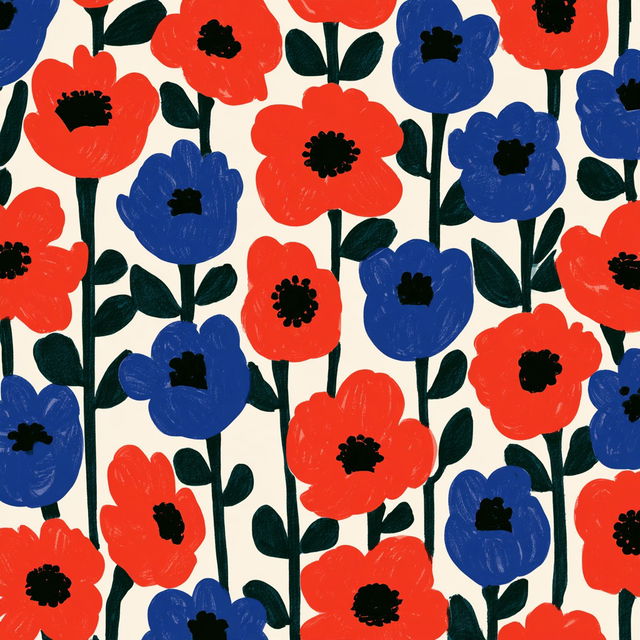 Marimekko style, Midjourney V8.2, render 4 of 4