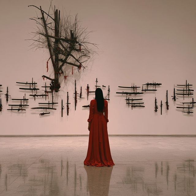Marina Abramovic style, Midjourney V8.2, render 4 of 4