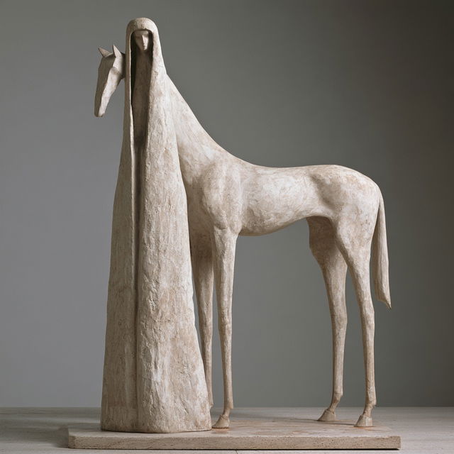 Marino Marini style, Midjourney V8.2, render 2 of 4