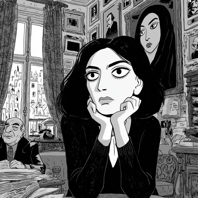 Marjane Satrapi style, Midjourney V8.2, render 4 of 4