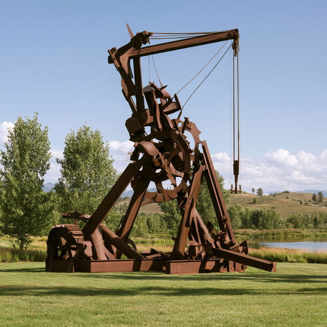 Mark di Suvero style, Midjourney V8.2, render 3 of 4
