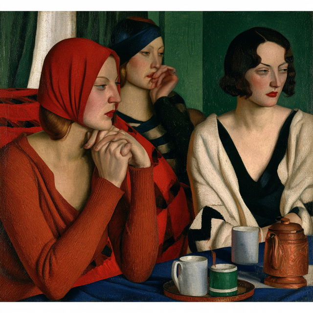 Mark Gertler style, Midjourney V8.2, render 4 of 4
