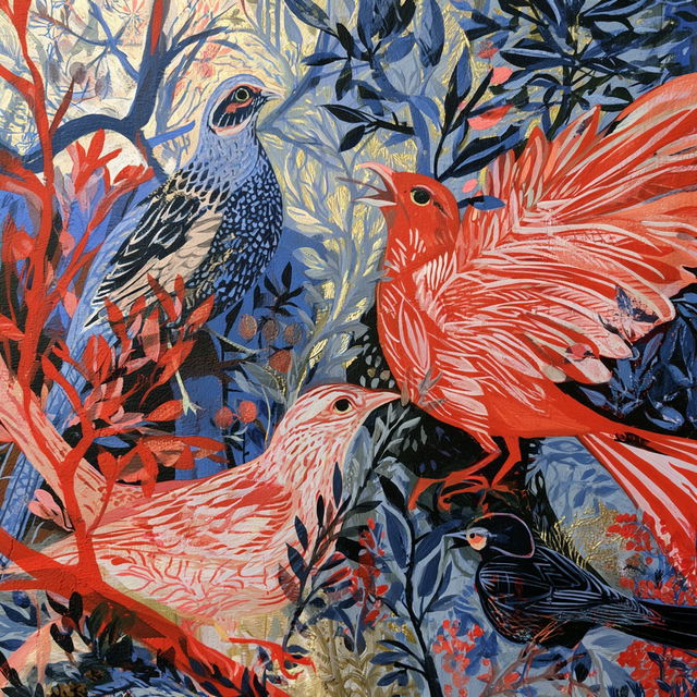 Mark Hearld style, Midjourney V8.2, render 2 of 4