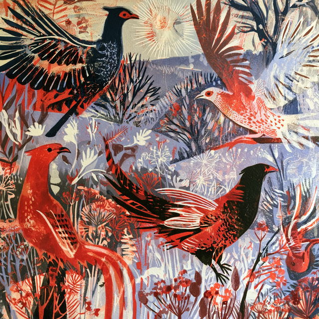 Mark Hearld style, Midjourney V8.2, render 3 of 4